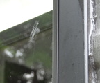 scratched window